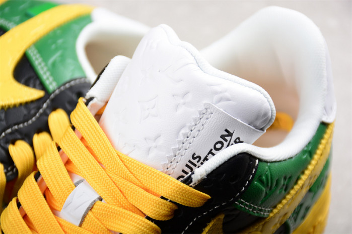 nike low air force 1 x yellow green