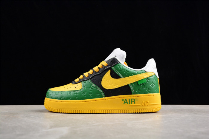 nike low air force 1 x yellow green