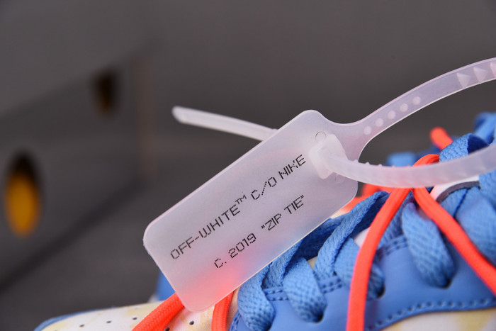 ofw x nike dunk low white blue ct0856-403