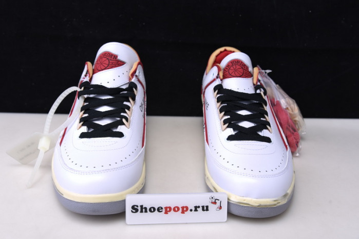 ofw x air jordan 2 low sp white red dj4375-106