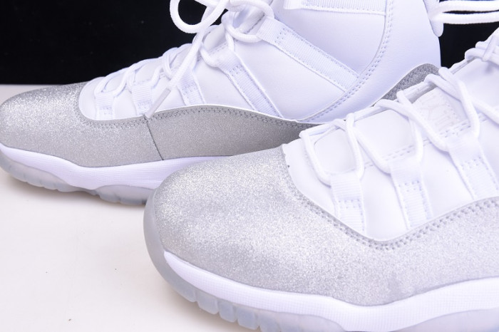 air jordan 11 white metallic silver vast grey ar0715-100