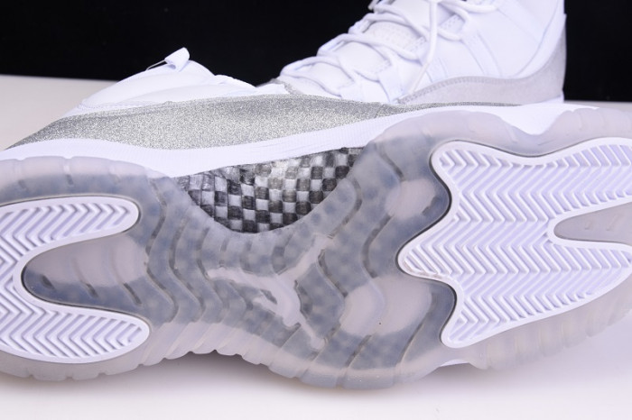 air jordan 11 white metallic silver vast grey ar0715-100
