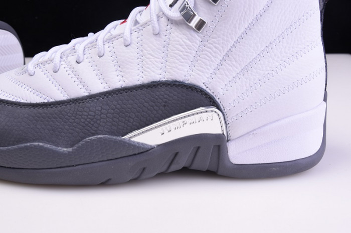 air jordan 12 gs white / dark grey 153265-160
