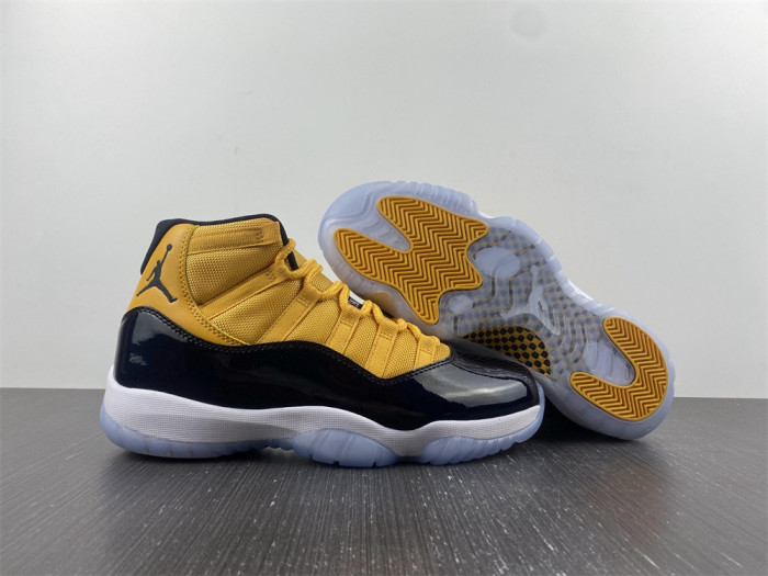 air jordan 11 retro black yellow ct8012-118