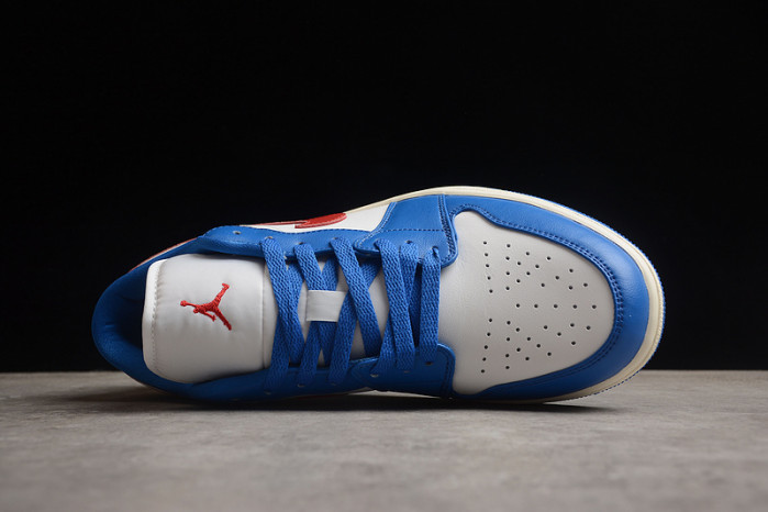 air jordan 1 low sport blue gym red dc0774-416