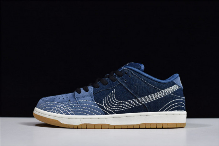 nike sb dunk low sashiko denim gum cv0316-400