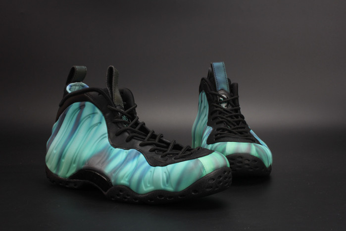 nike air foamposite one “N0*Hern lights” black/green mens 840559-001